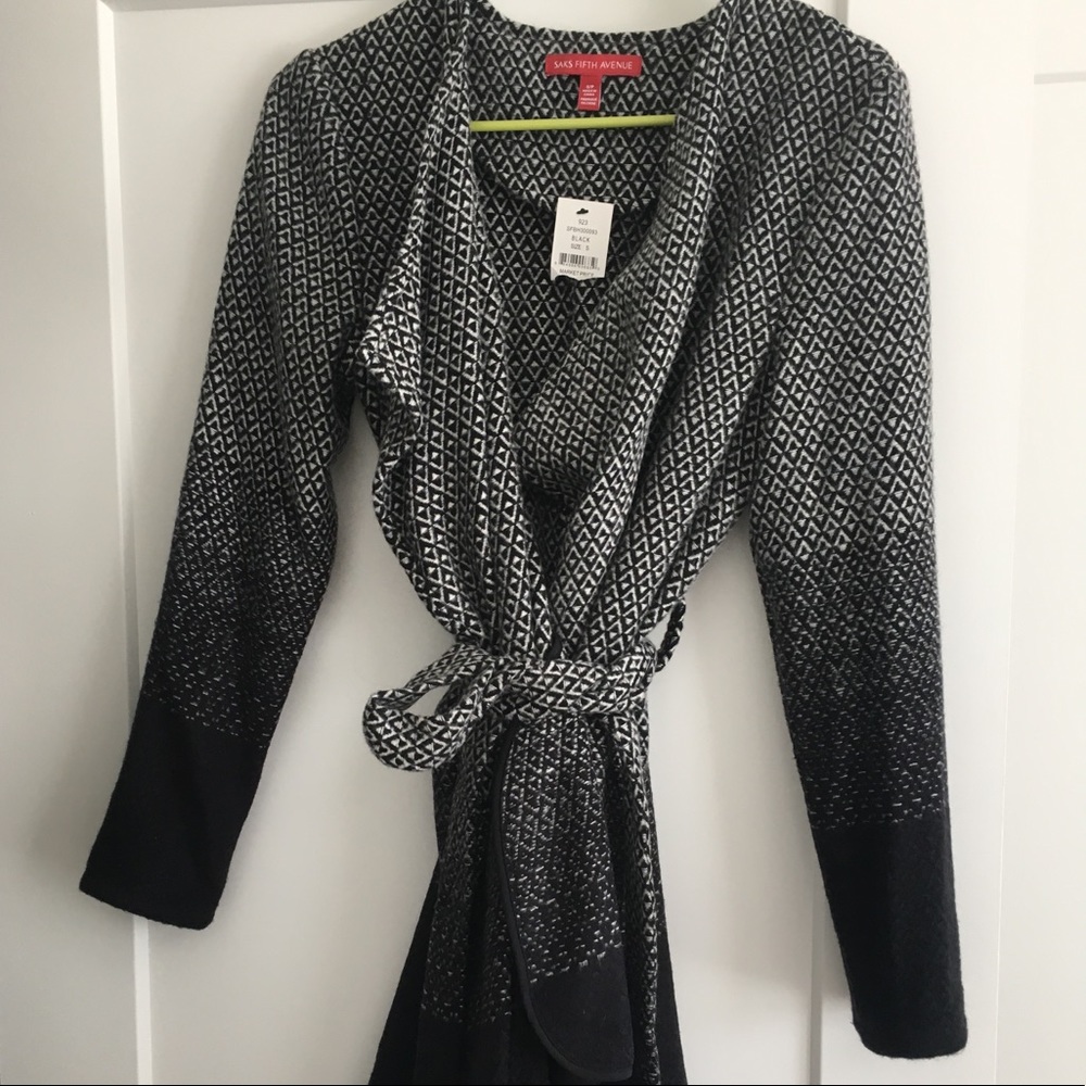 Saks Fifth Avenue wrap sweater jacket
